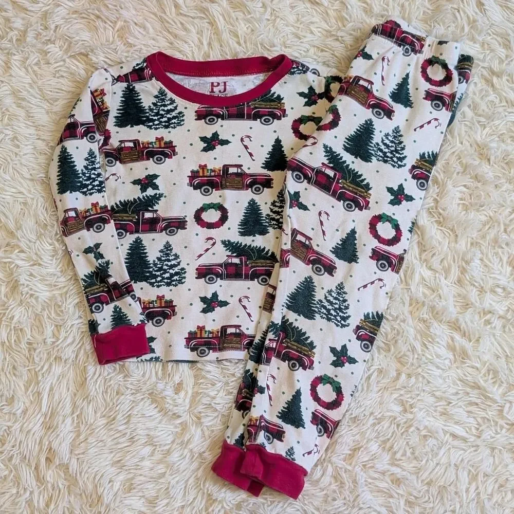 Christmas Truck Boys Size 3T Snug Fit Long Sleeve Pajamas The Children's Place